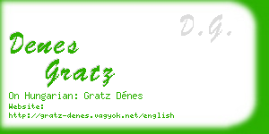 denes gratz business card